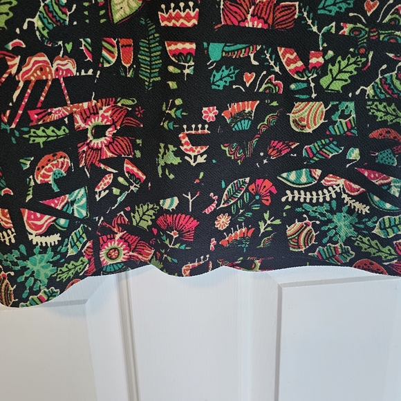 LulaRoe Tropical Floral Black Pencil Skirt Women's Sz M - Picture 4 of 9